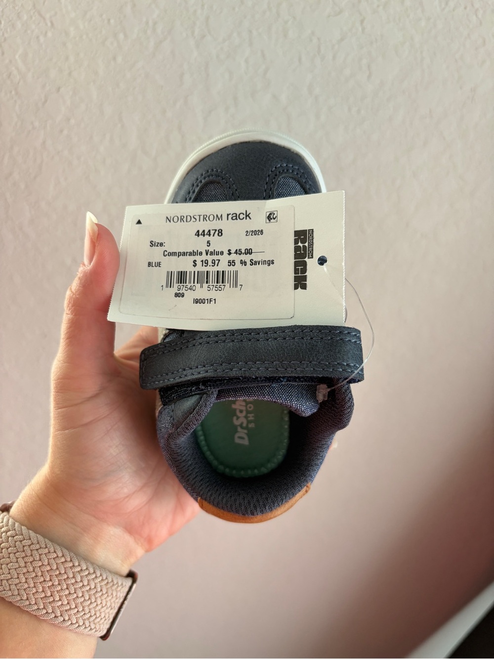 NWT Dr. Scholls Kids Navy Blue Velcro Sneakers - Picture 11 of 11